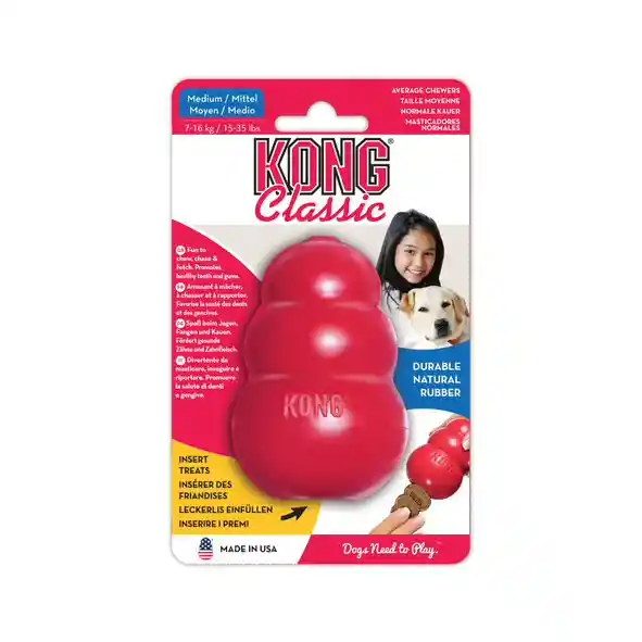 Kong Perro Caucho Classic Portapasabocas Medium T2 Ko