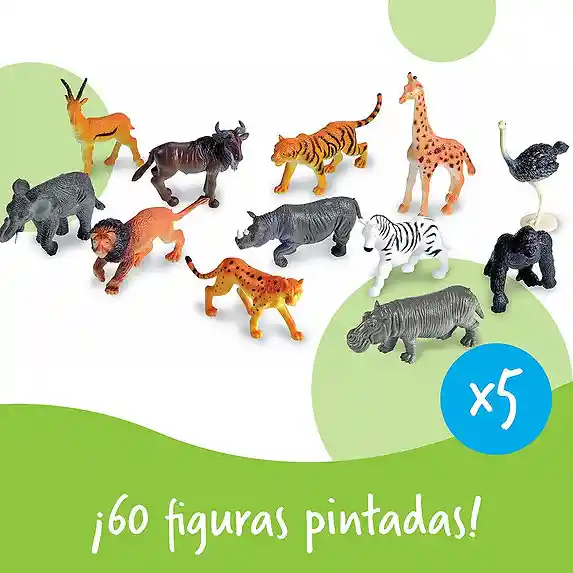 Figuras Animales De La Selva Niños León Jirafa Elefante Mico