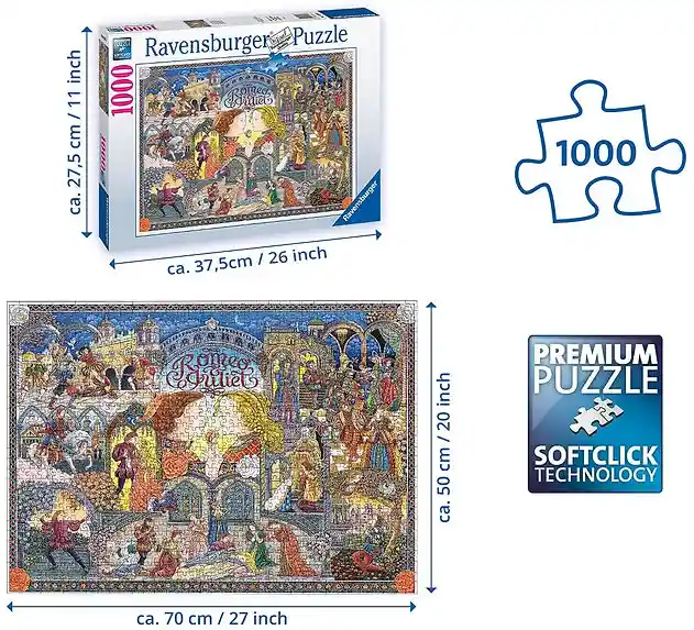 Ravensburger Rompecabezas 1000 Piezas Romeo Y Julieta Adultos