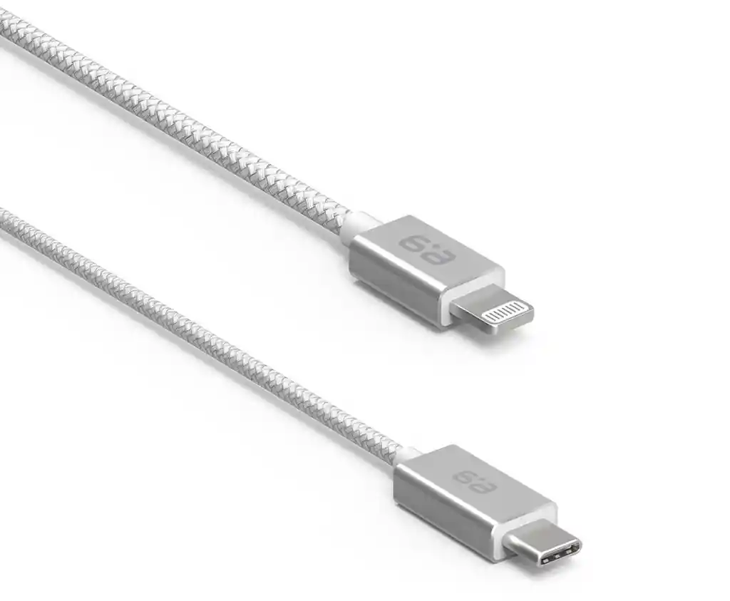 Cable Trenzado Usb C A Lightning De Carga Rapida De 1.8m Marca Puregear Blanco