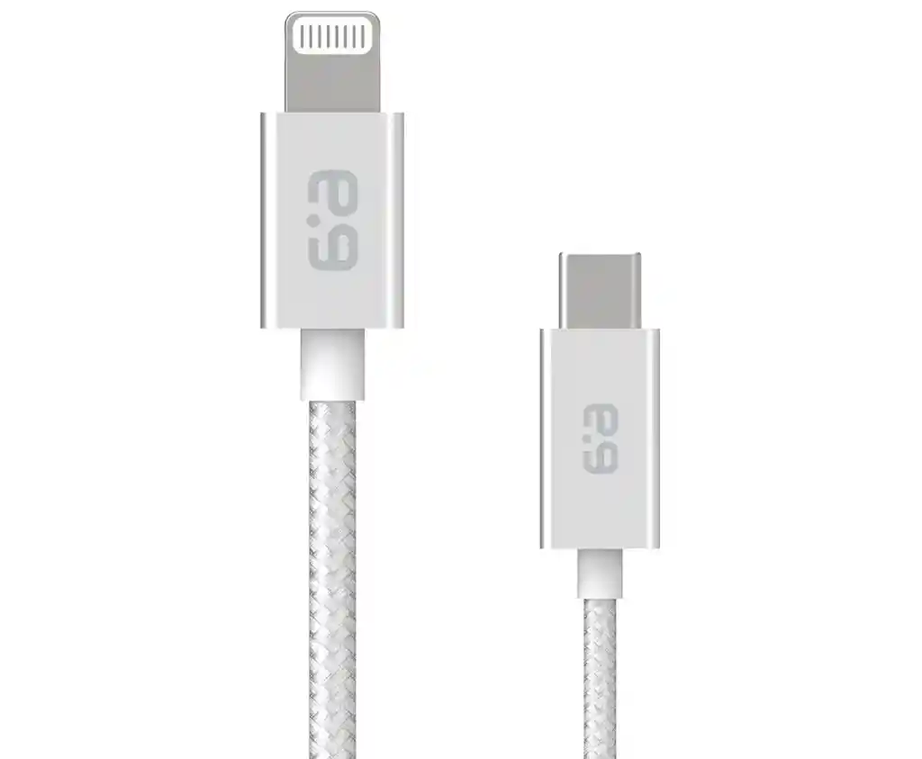 Cable Trenzado Usb C A Lightning De Carga Rapida De 1.8m Marca Puregear Blanco