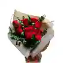 Bouquet Rosas Rojas X 12 Unidades