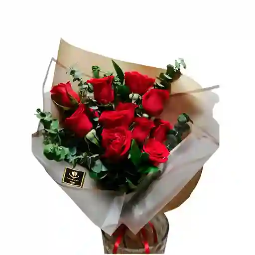 Bouquet Rosas Rojas X 12 Unidades