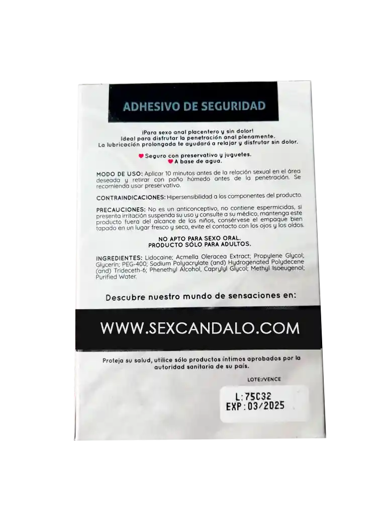 Sen Intimo Dilatador Analdesensibilizante