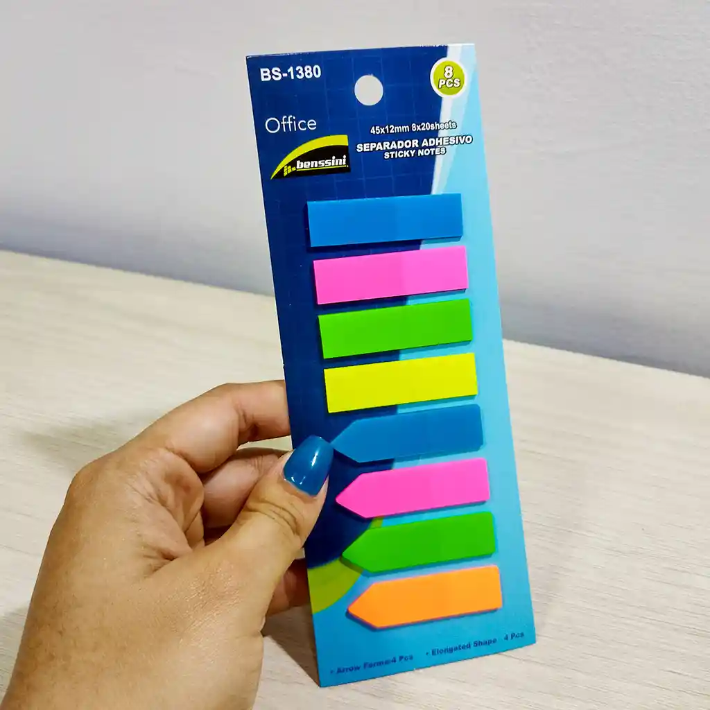 Notas Adhesivas, Banderitas Neón X 5 Colores.