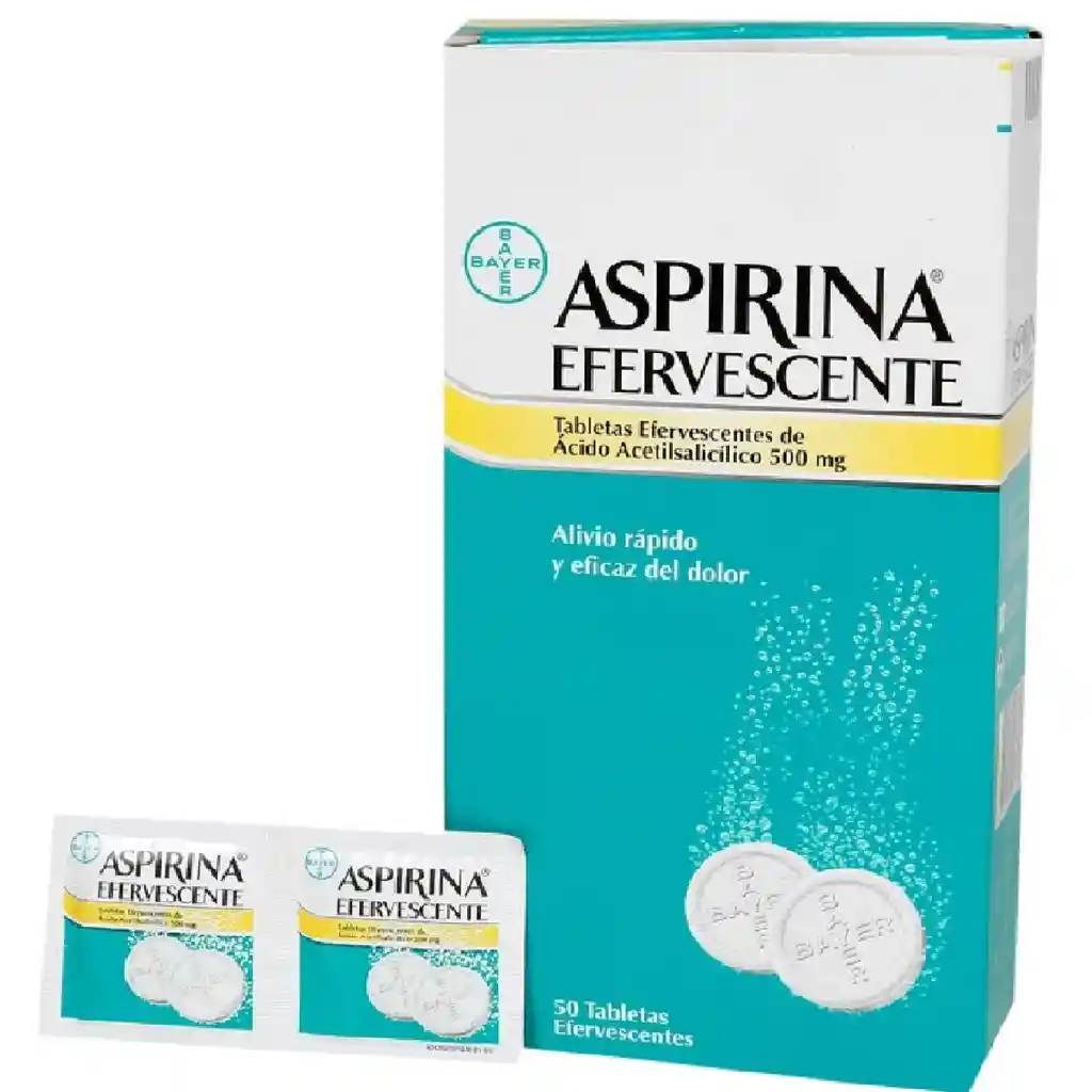 Aspirina Efervescente 500 Mg * 2 Tabletas