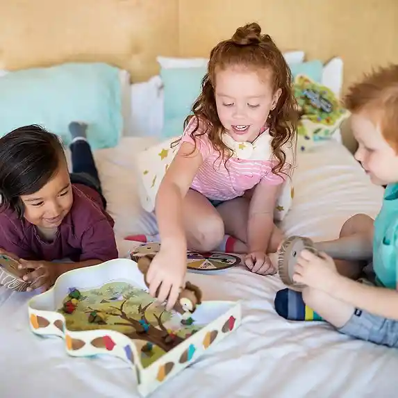 Juego De Mesa Niños Motricidad Fina Ardillas Colores