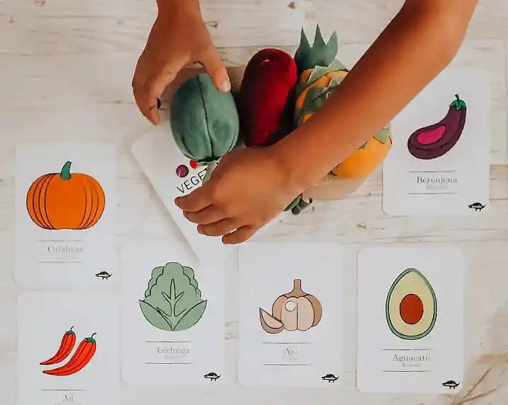 Kocodio Flash Cards Vegetales Cartas Didácticas Para Niños