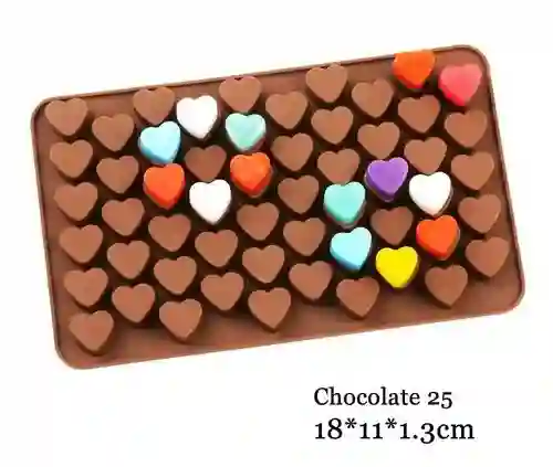 Molde Chocolate Corazones Pequeños