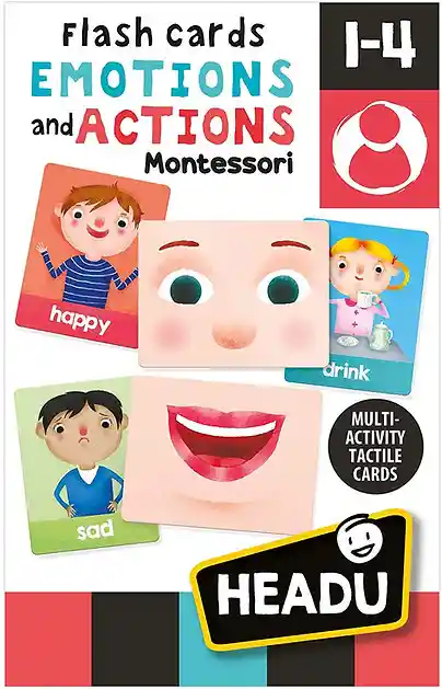 Montessori Flash Cards Emociones Y Acciones Didácticas Niños