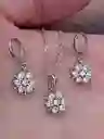 Juego De Plata 925, Joyería Aretes, Cadena Y Dije (jdp321)