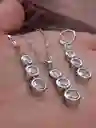 Juego De Plata 925, Joyería Aretes, Cadena Y Dije (jdp329)