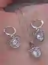 Juego De Plata 925, Joyería Aretes, Cadena Y Dije (jdp331)