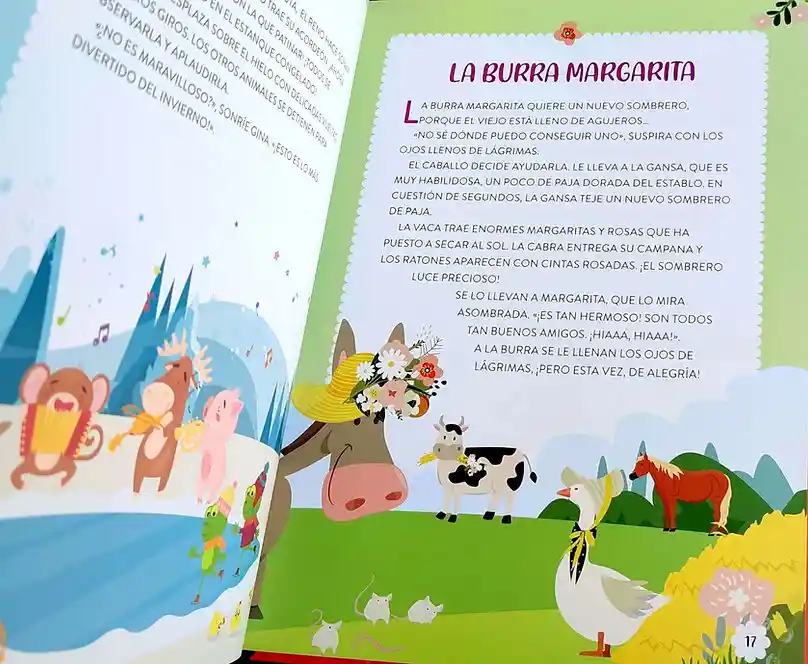 Libro Para Niños Cuentos Para Leer Animales Granja Niña Bebe