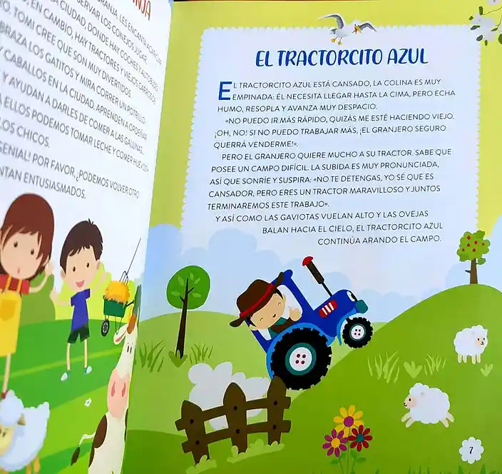 Libro Para Niños Cuentos Para Leer Animales Granja Niña Bebe