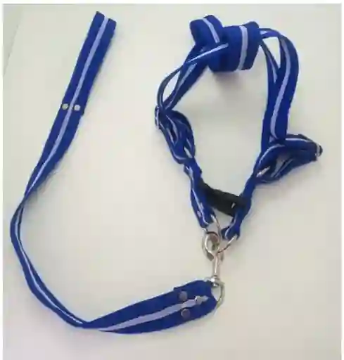 Arnés Pechera Paracaídas Collar Perro Azul Y Gris L, Xl