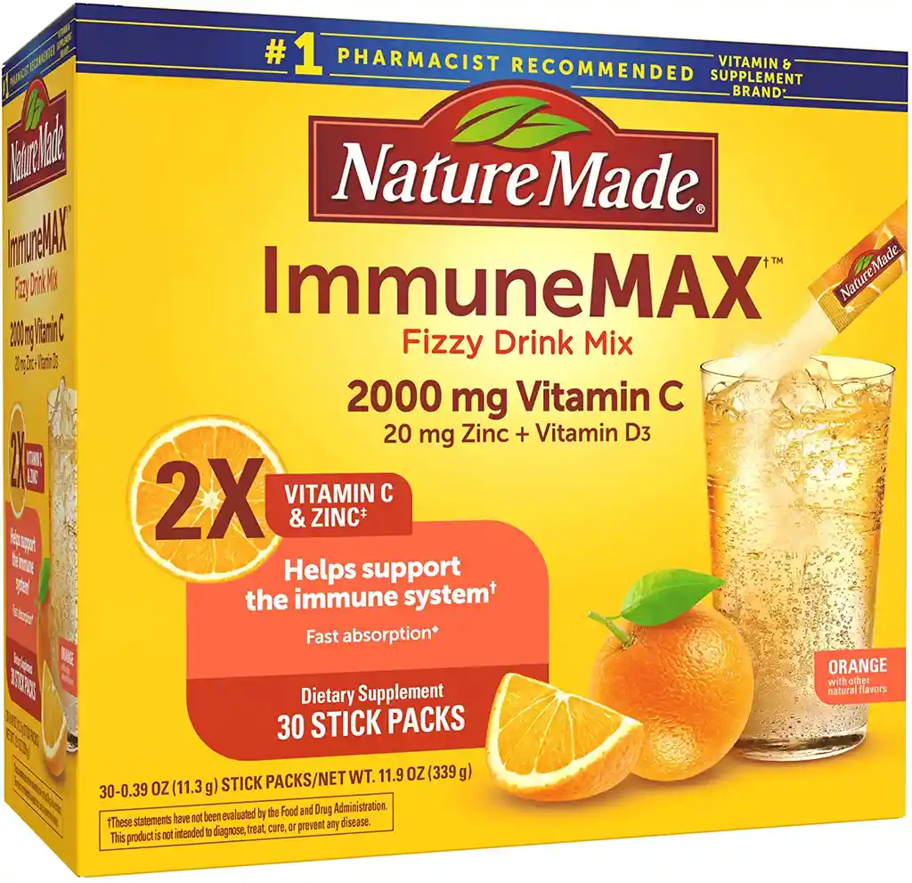 Nature Made Immune Max 2000 Mg Vitamina C +20 Mg Zinc+d3