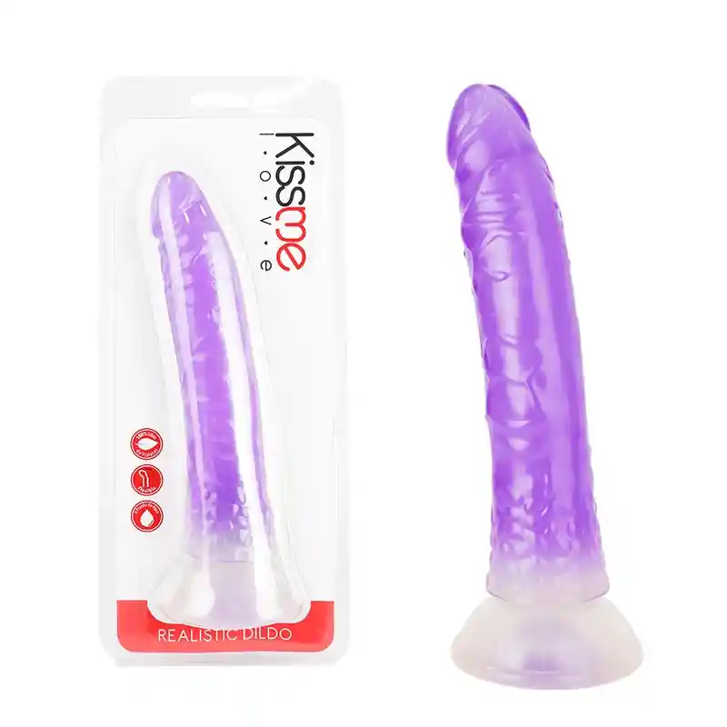 Dildo Realista Kiss Me Morado 21cm