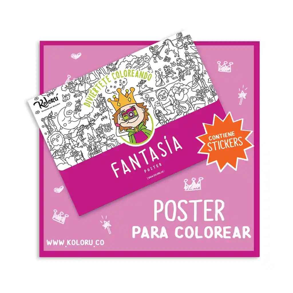 Póster Ciudad De Fantasía Para Colorear Kolorú