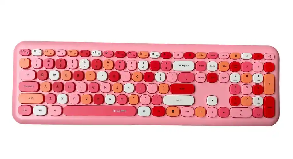 Combo Inalámbrico Teclado Y Mouse Mofii 666 Rosa