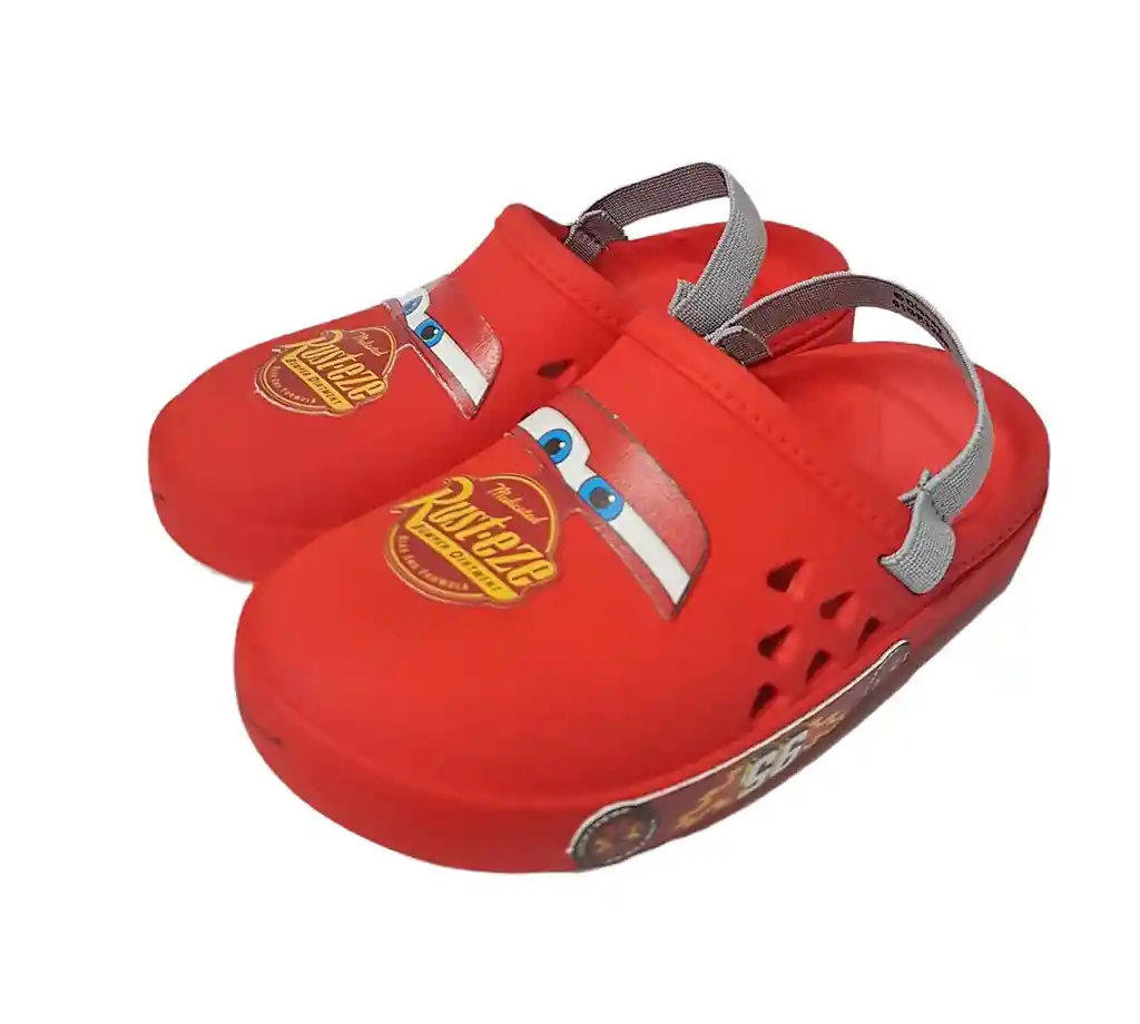 Babuchas Calzado Chanclas Bebe Infantil Cars Disney Love Niños Rojo Gris Ref. Grendene Ac161 T. 23-24