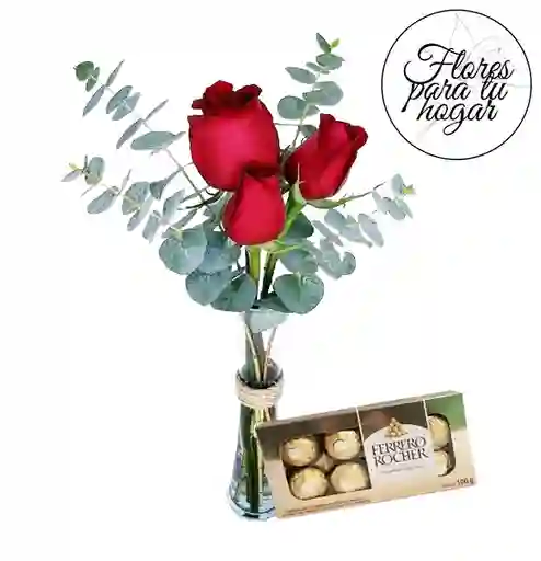 Ferrero Rocher Rosas En Jarron Y Chocolate