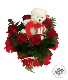 Rosas Con Peluche