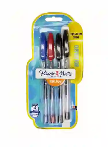 Kilometrico Boligrafo100 X4 (2Negros,1Azul,1Rojo)