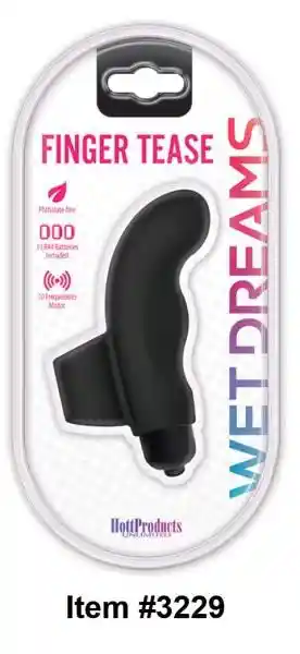 Vibrador Para Dedo Negro Siliconado