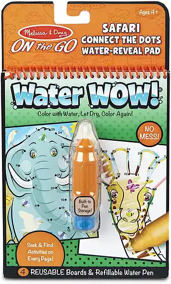 Safari Libro Para Ninos Pintar Con Agua Reutilizable