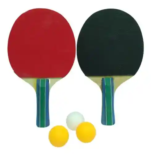 Raqueta De Ping Pong + 3 Pelotas Juego De Mesa