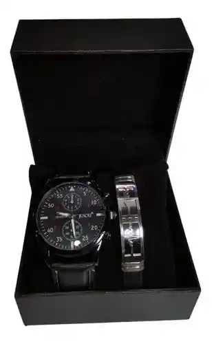 Reloj Y Pulsera Regalo Hombre Estuche