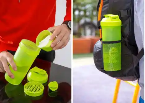 Vaso Termo Deportivo Mezclador Para Proteina Shaker Gimnasio