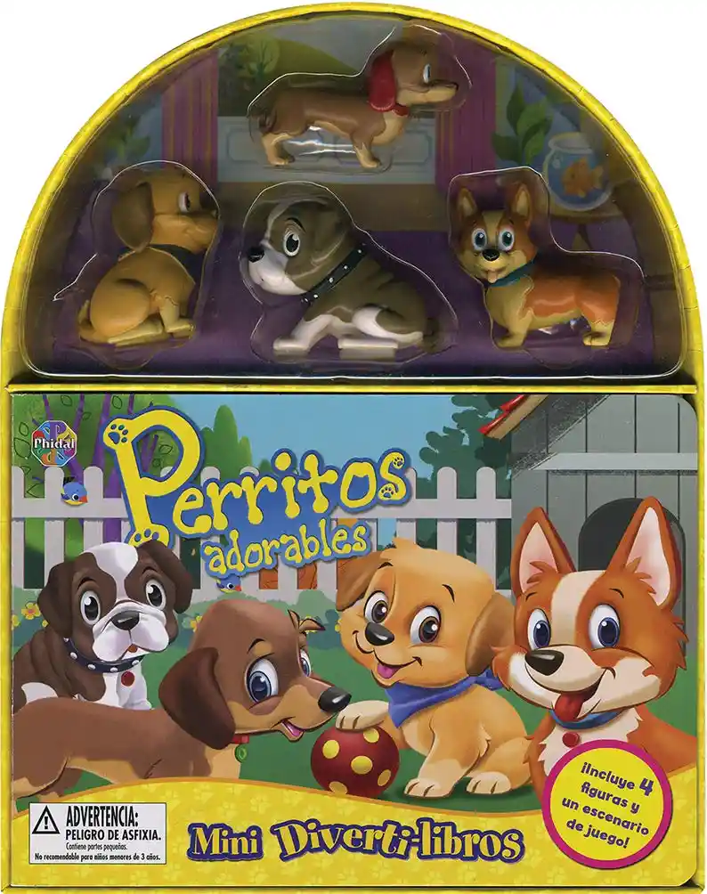 Libro Para Niños Y Juego 2 En 1 Figuras Animales Perritos