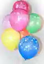 Globos Feliz Cumpleaños * 12 Unidades Surtido