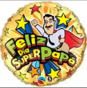 Globo Metalizado Feliz Dia Super Papa