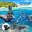 Gopro Mascara Buceo Careta Snorkel Full Face Soporte Camara