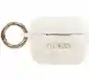 Estuche Protector Para Airpods 3 Marca Guess Antichok Silicon Blanco