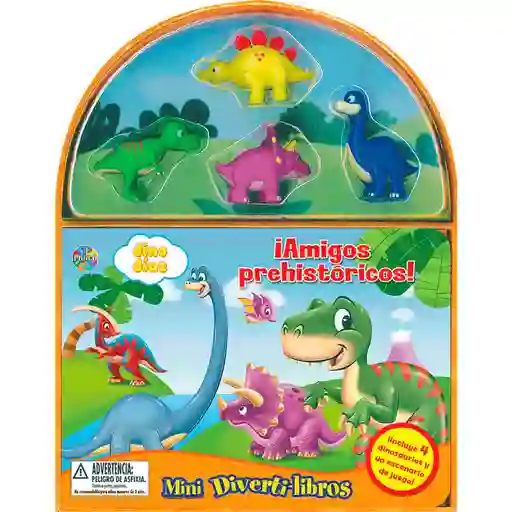 Libro Para Niños Y Juego 2 En 1 Figuras Dinosaurios Animales