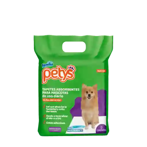 Petys Tapete Pequeño Mediano 12 Unidades