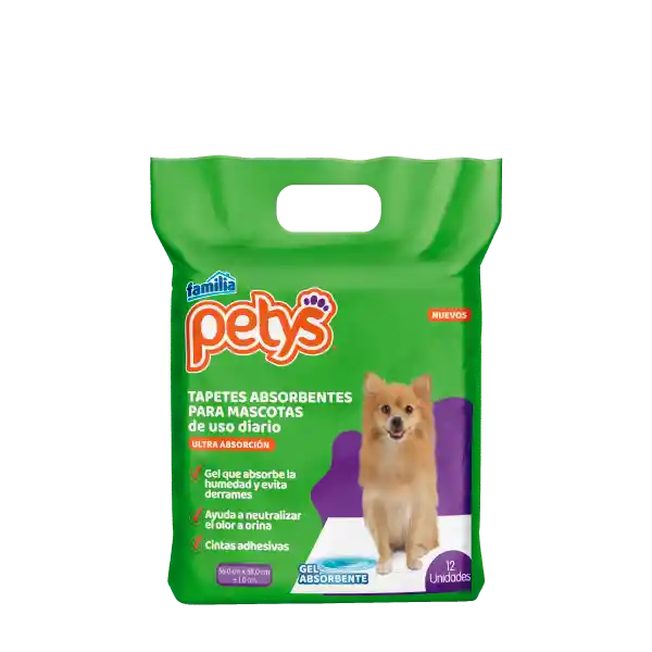 Petys Tapete Pequeño Mediano 12 Unidades