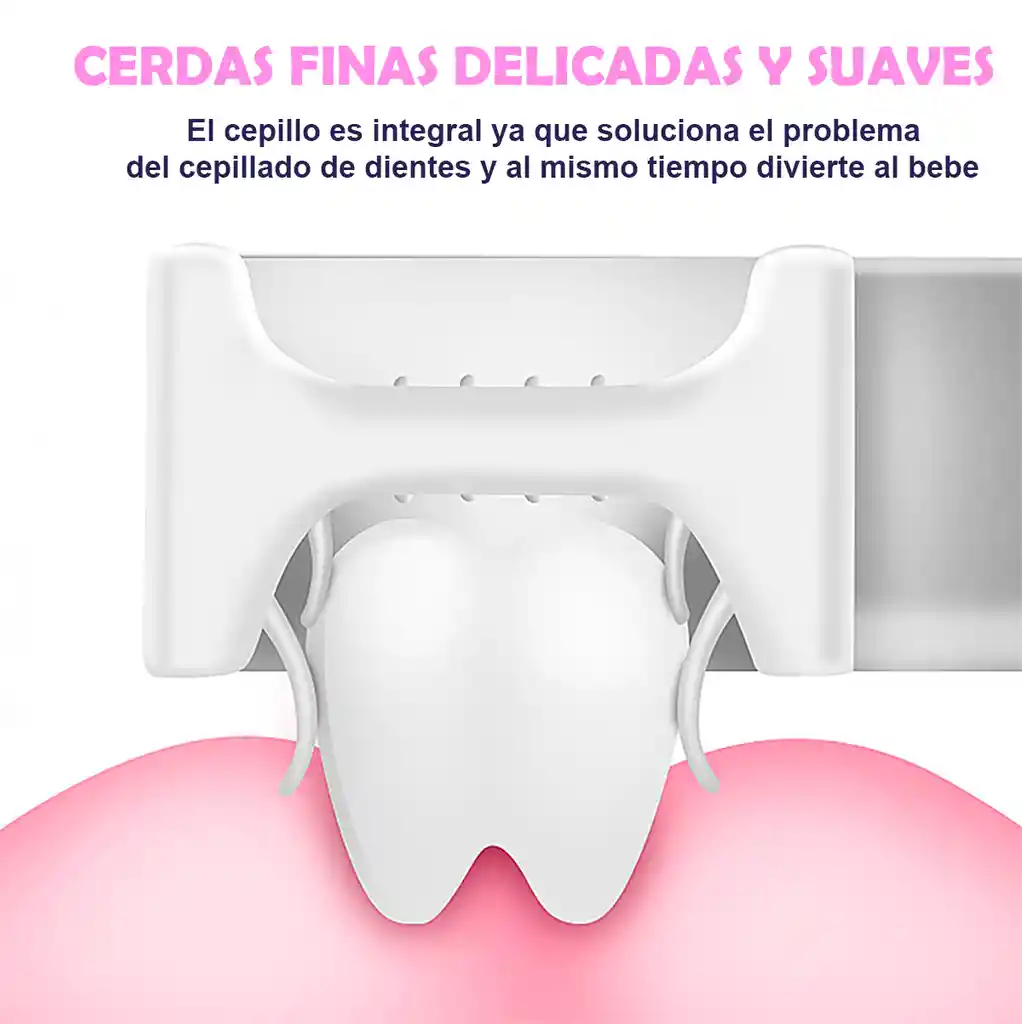 Cepillo De Dientes En Silicona Para Bebé Con Cabezal En U Estrella Amarillo