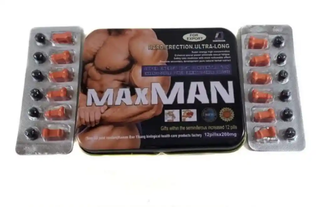 Maxman Potenciador Estimulante Masculino Natural X 24 Pastillas