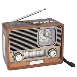 Radio Parlante Am/ Fm Retro Vintage Clásico Reloj Bluetooth
