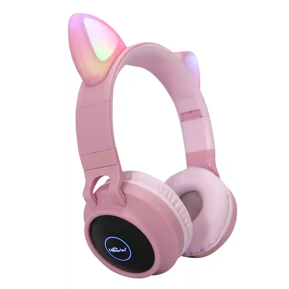 Audifonos Diadema Con Bluetooth Diseño De Gato