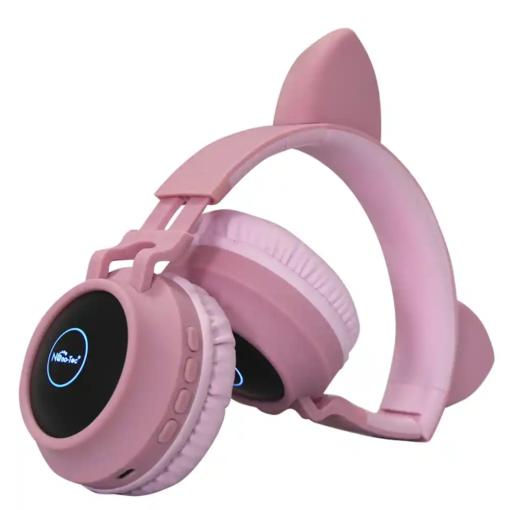 Audifonos Diadema Con Bluetooth Diseño De Gato