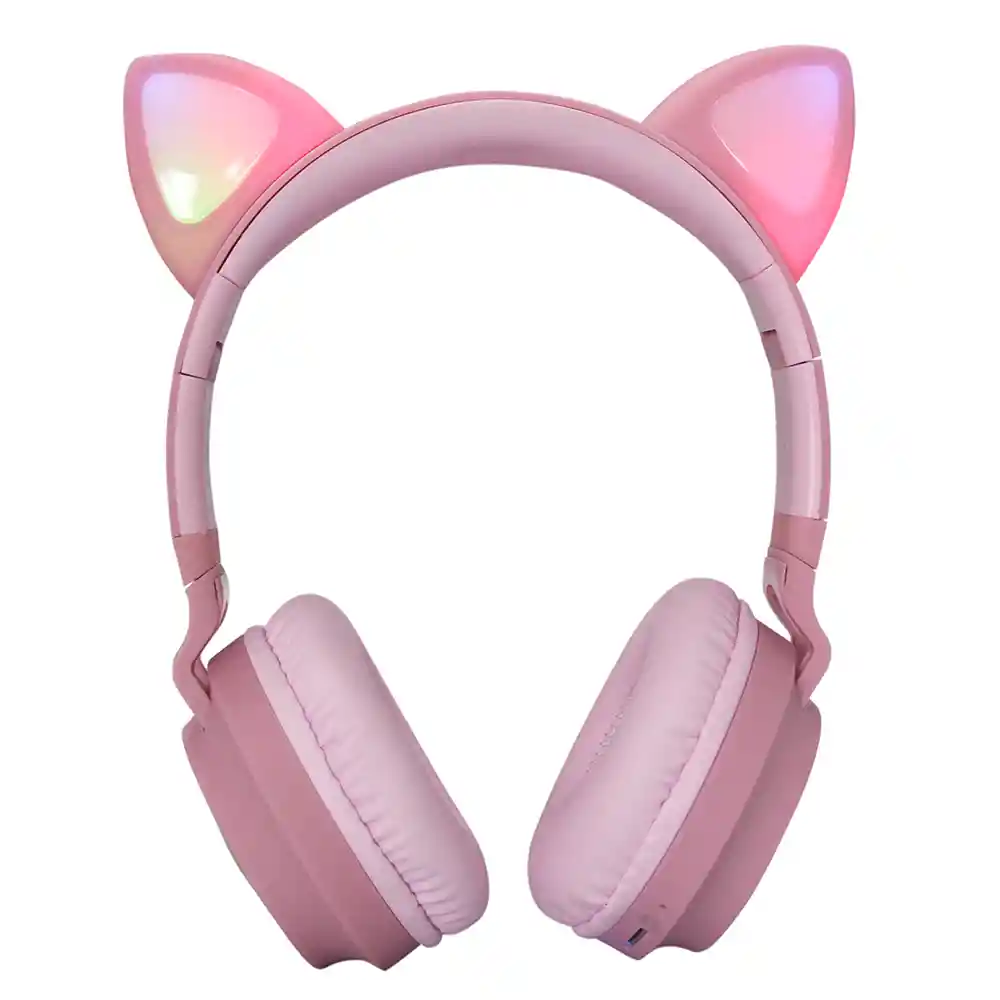 Audifonos Diadema Con Bluetooth Diseño De Gato