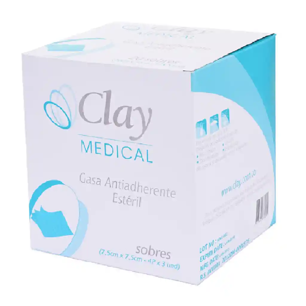 Gasa Antiadherente Esteril Clay Medical * 20 Sobres