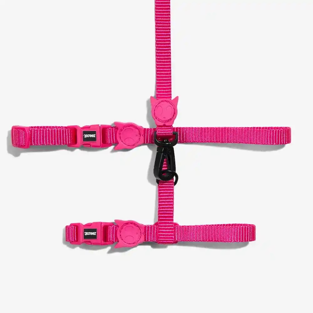 Zee.cat Pink Led Harness & Leash Talla Única