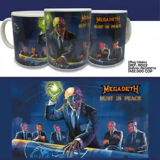 Mug Clasico "megadeth Rust In Peace "